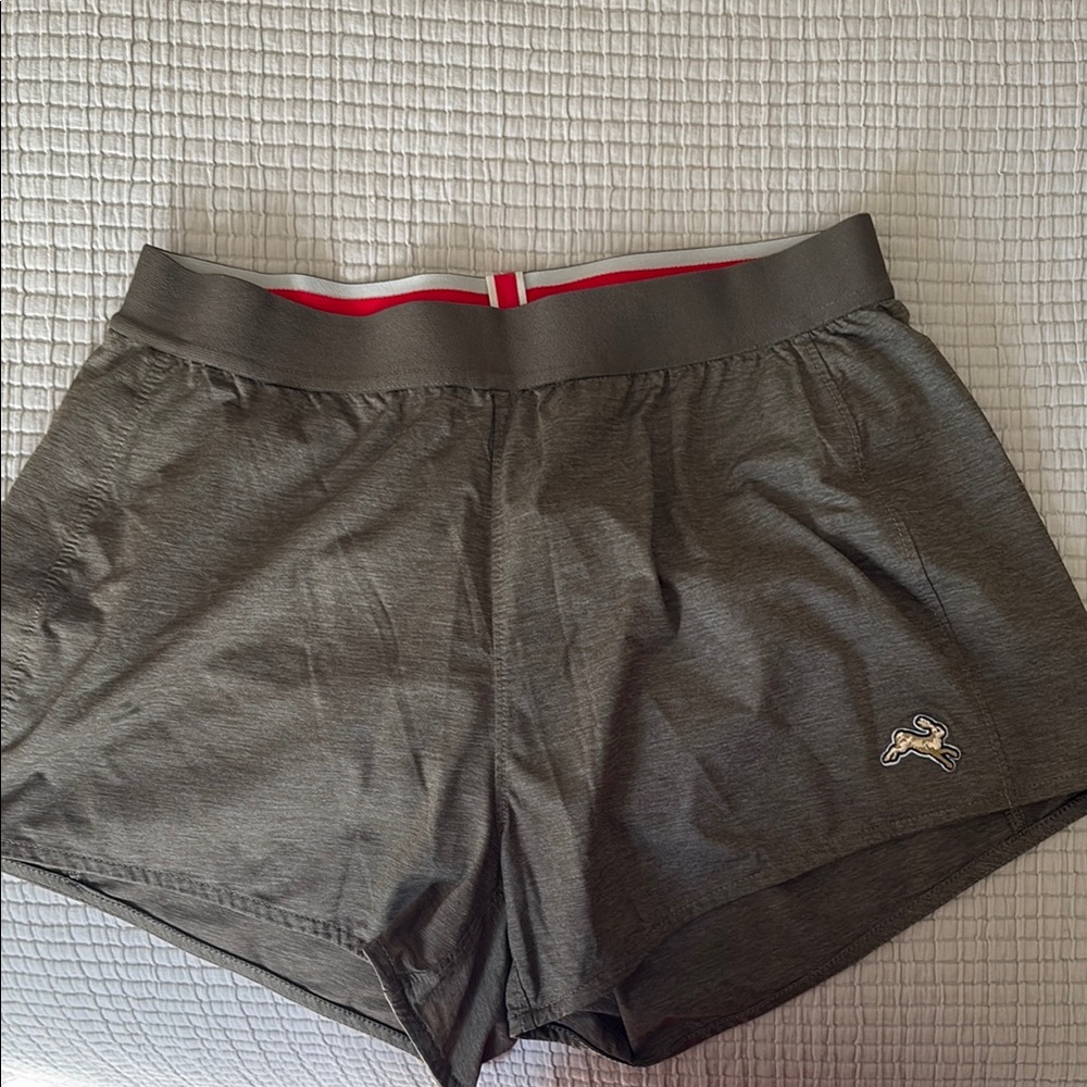 Army green tracksmith session shorts